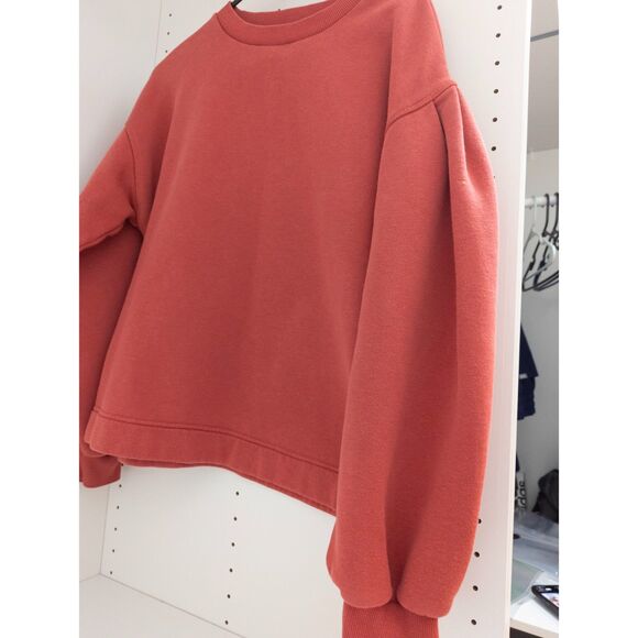 Zara women's salmon/red long sleeve sweatshirt size medium - Picture 1 of 5
